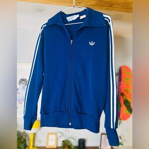Vintage 1970s–80s Adidas Originals Track Jacket | Trefoil Logo | Made for Canada